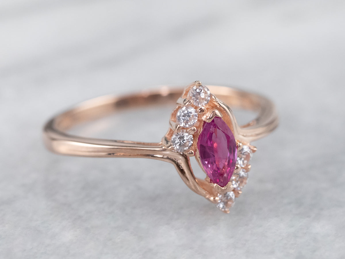 Ruby Diamond Rose Gold Ring