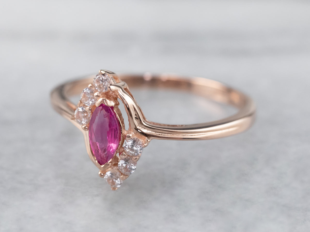 Ruby Diamond Rose Gold Ring