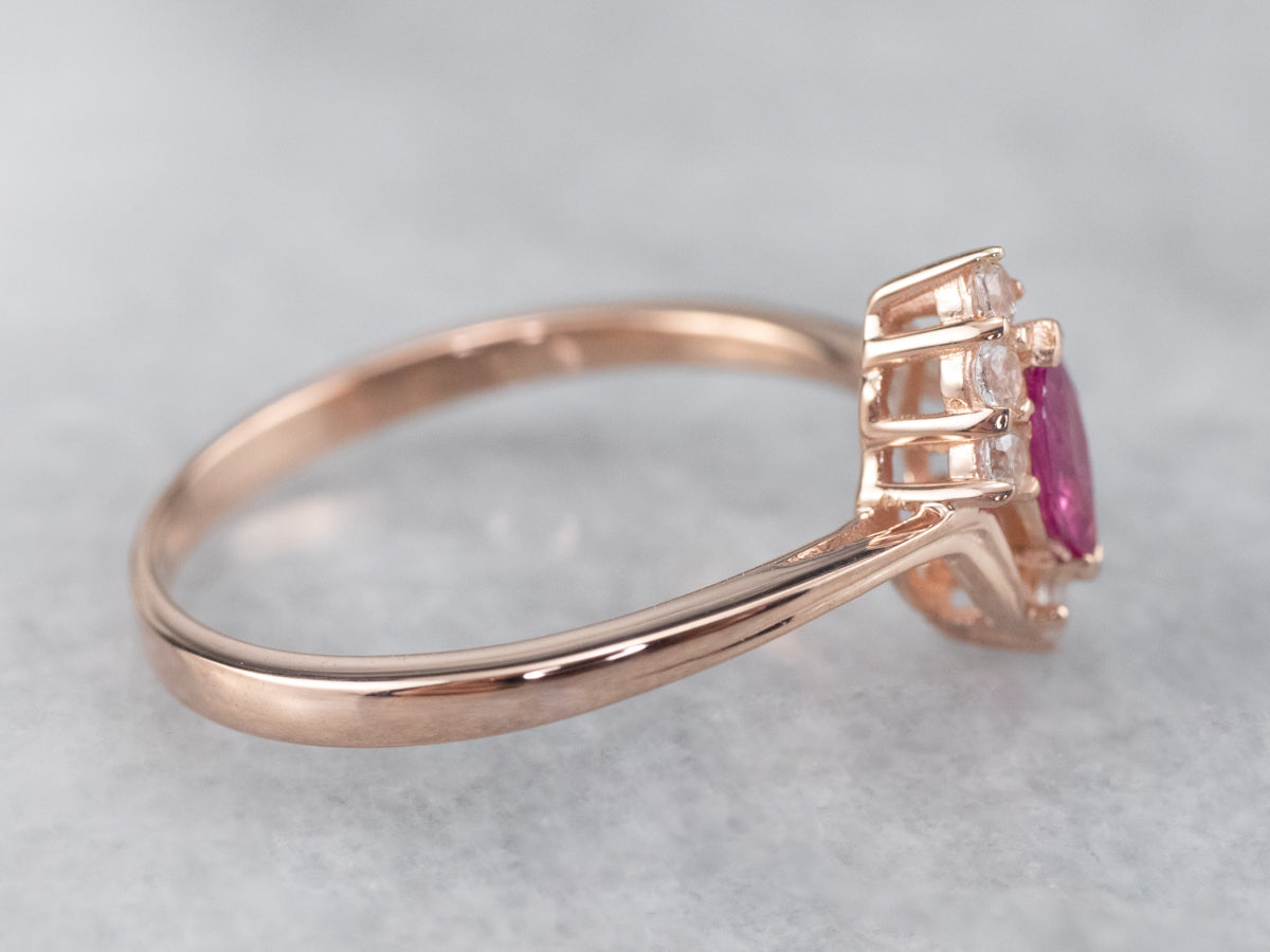 Ruby Diamond Rose Gold Ring