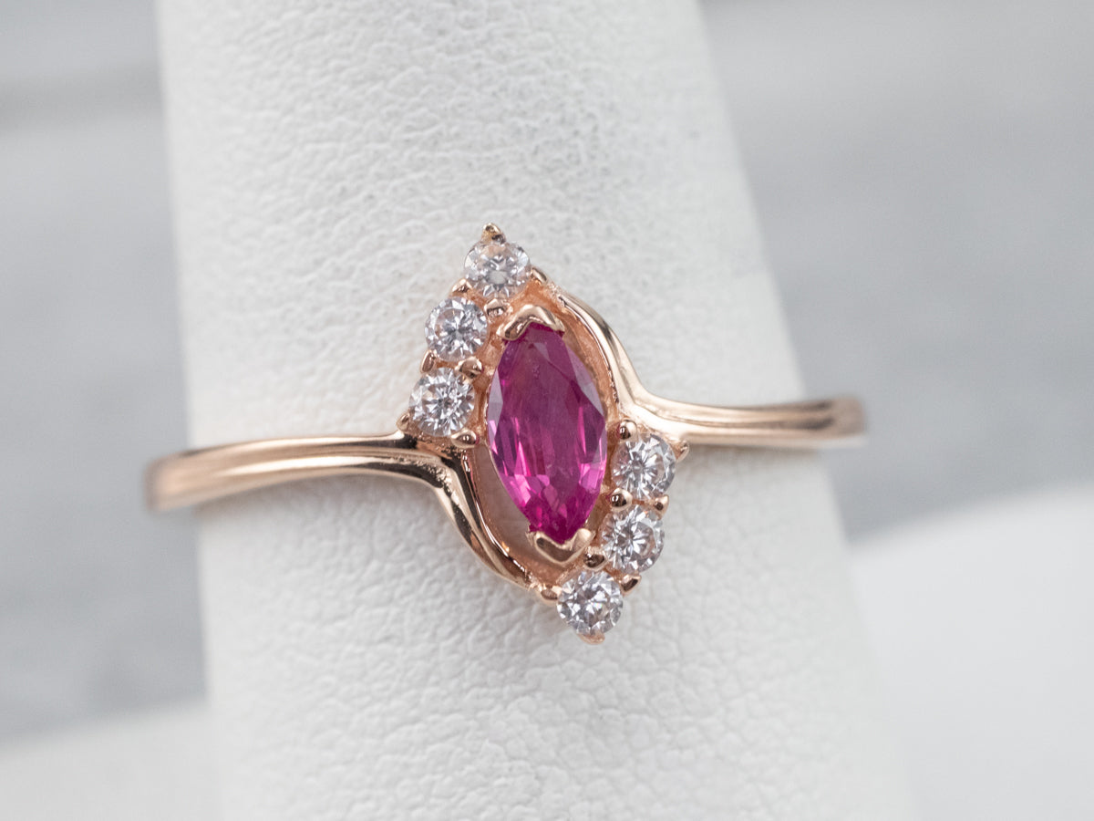 Ruby Diamond Rose Gold Ring
