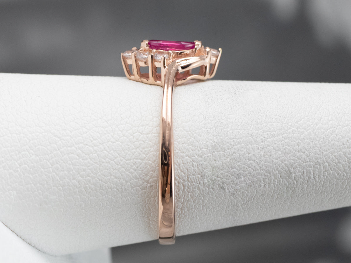 Ruby Diamond Rose Gold Ring