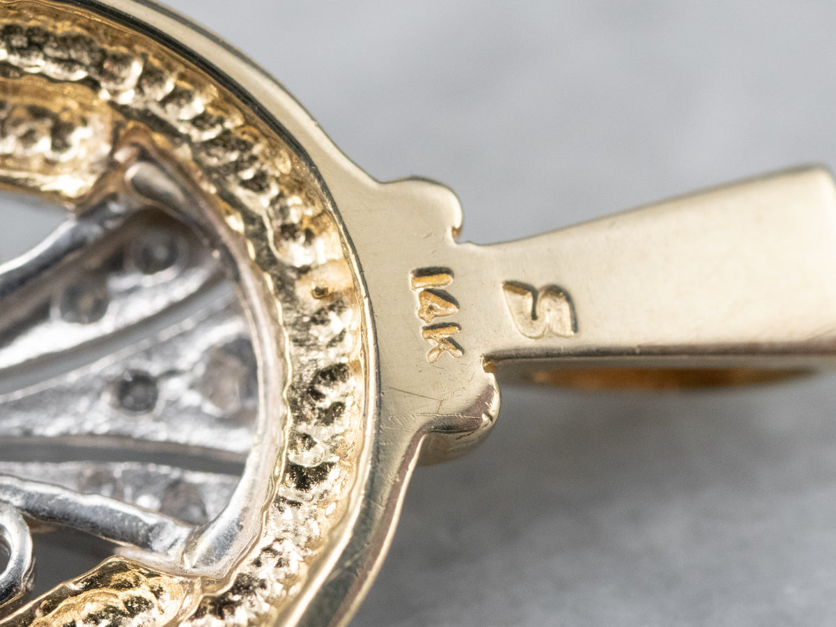 Marquise Sapphire and Diamond Pendant