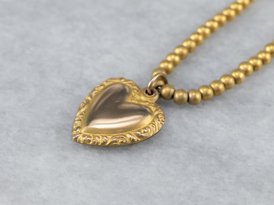 Vintage Gold Sweetheart Necklace