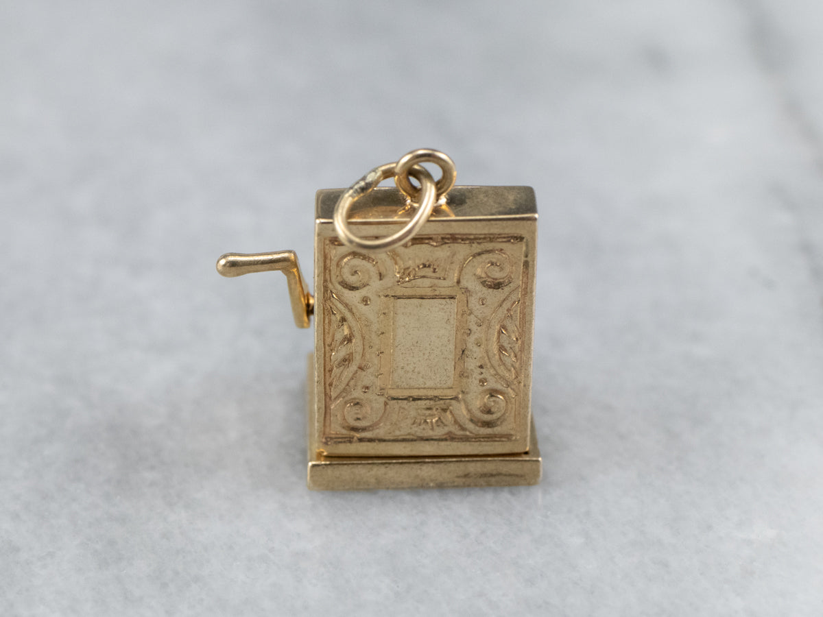 Vintage Gold Cash Register Charm