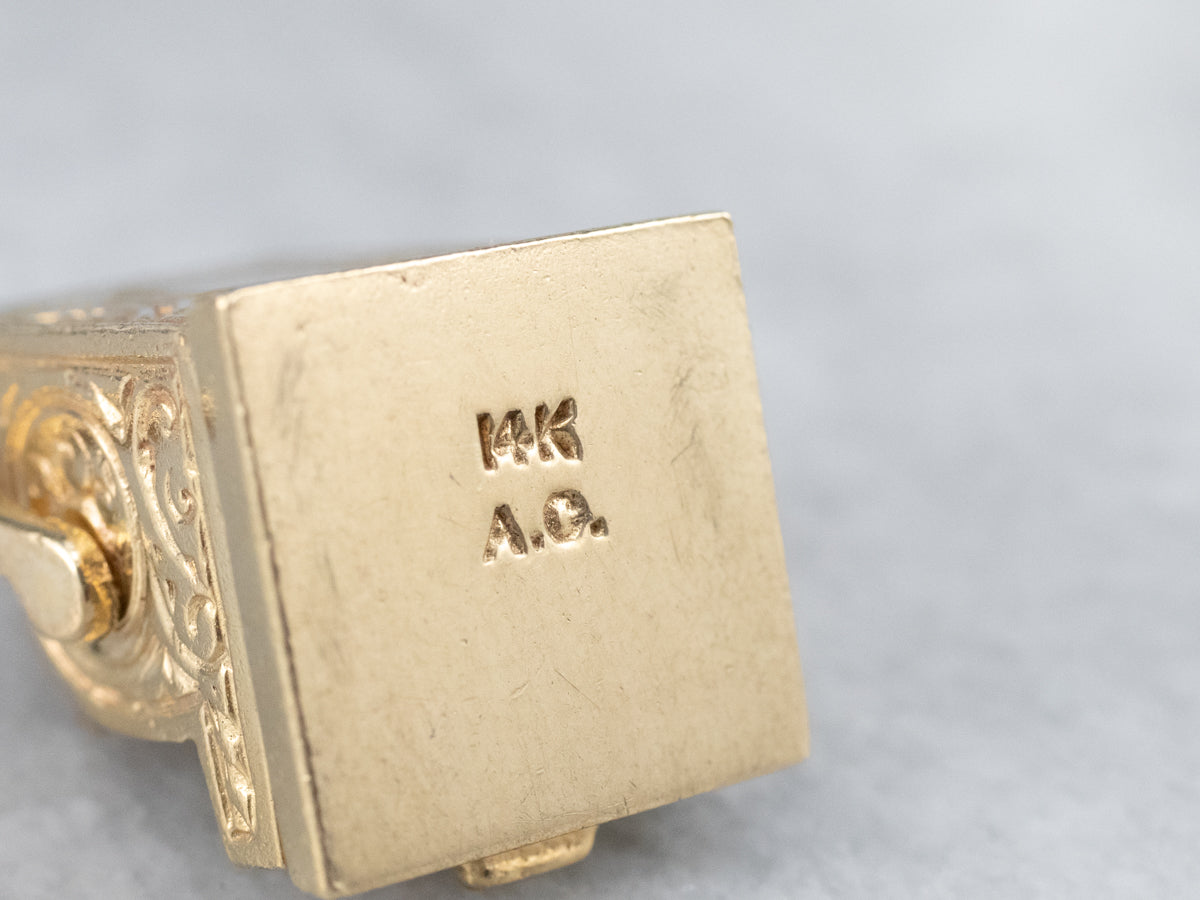 Vintage Gold Cash Register Charm