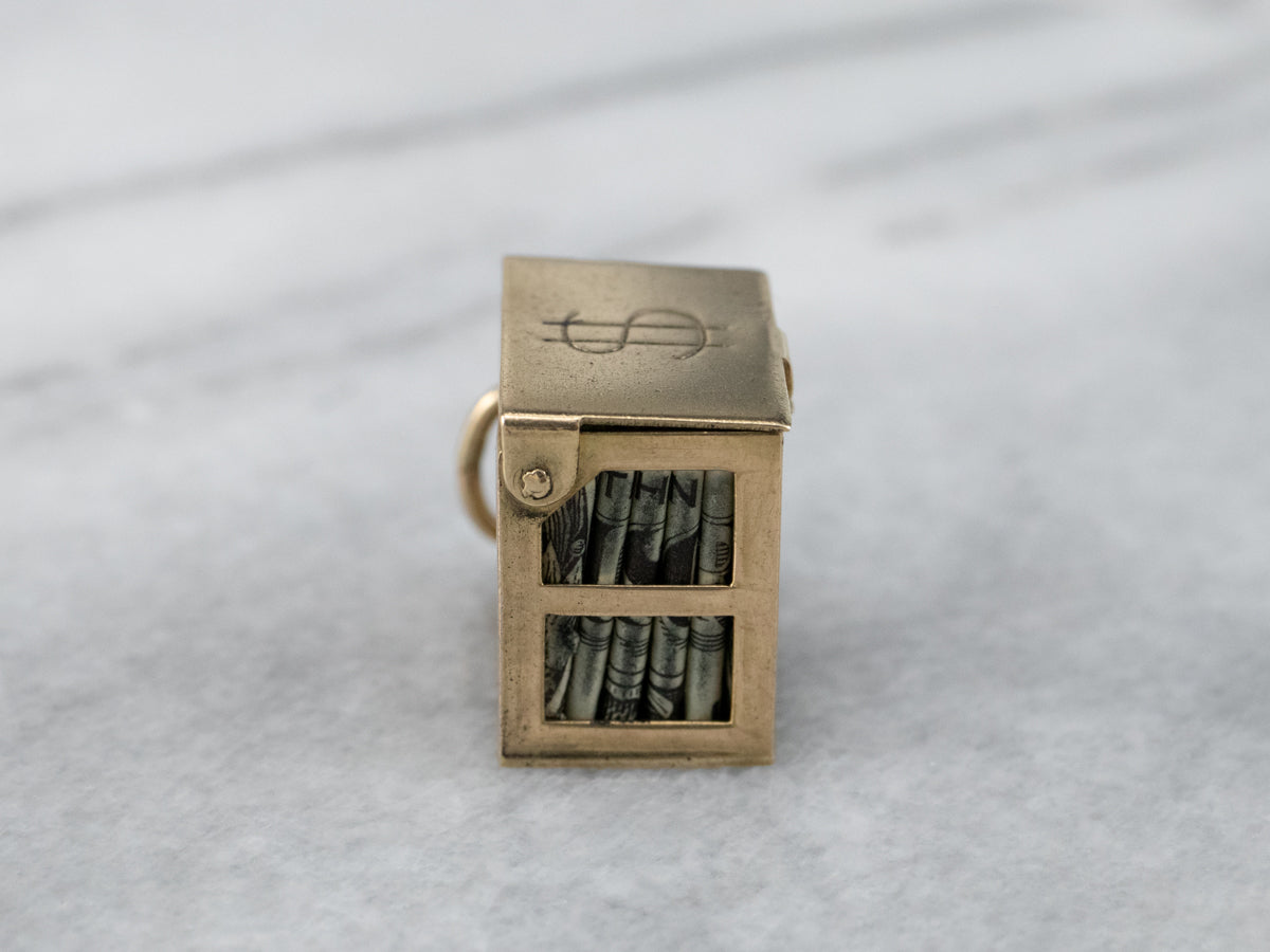 Vintage Mad Money Charm in Yellow Gold