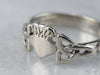 White Gold Claddagh Celtic Knot Ring