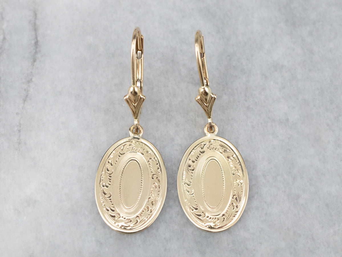 Upcycled Cufflink Drop Earrings