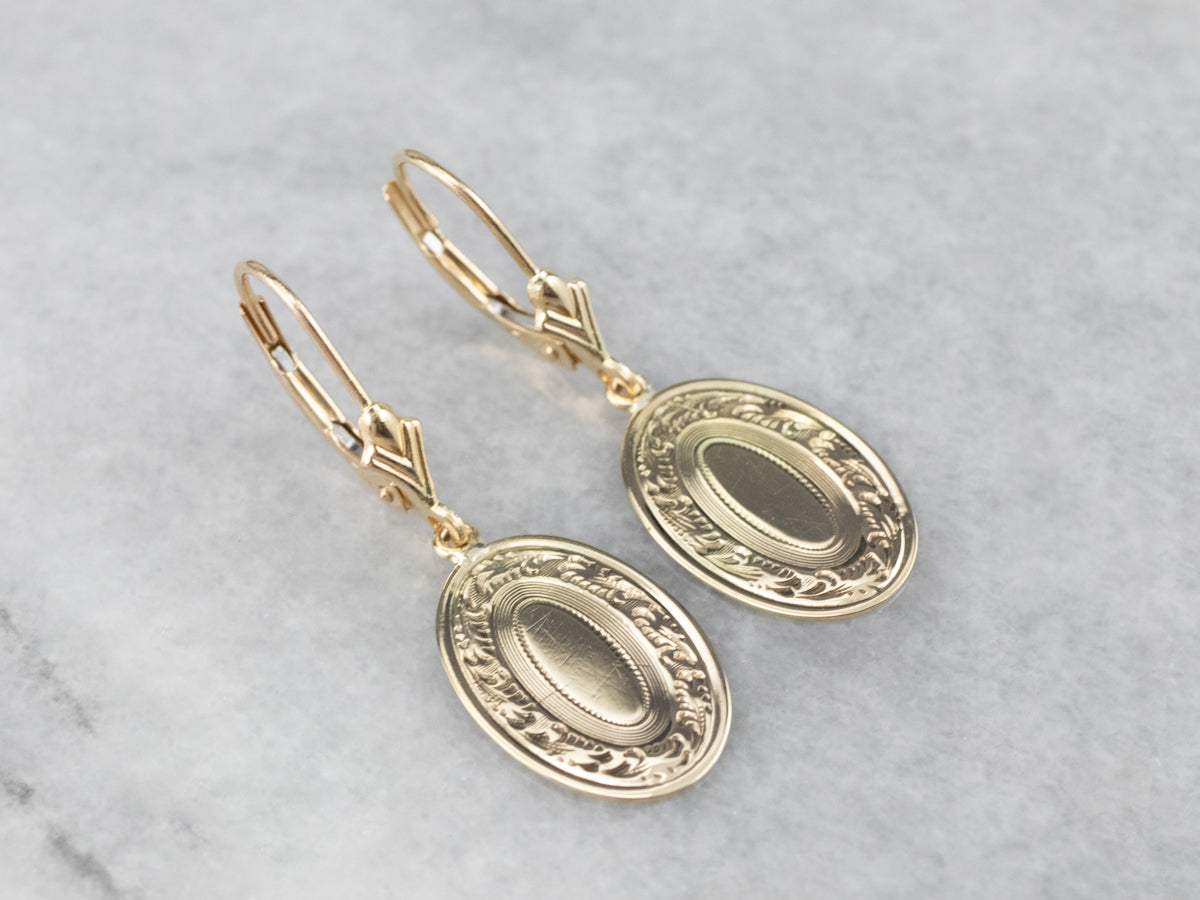 Upcycled Cufflink Drop Earrings