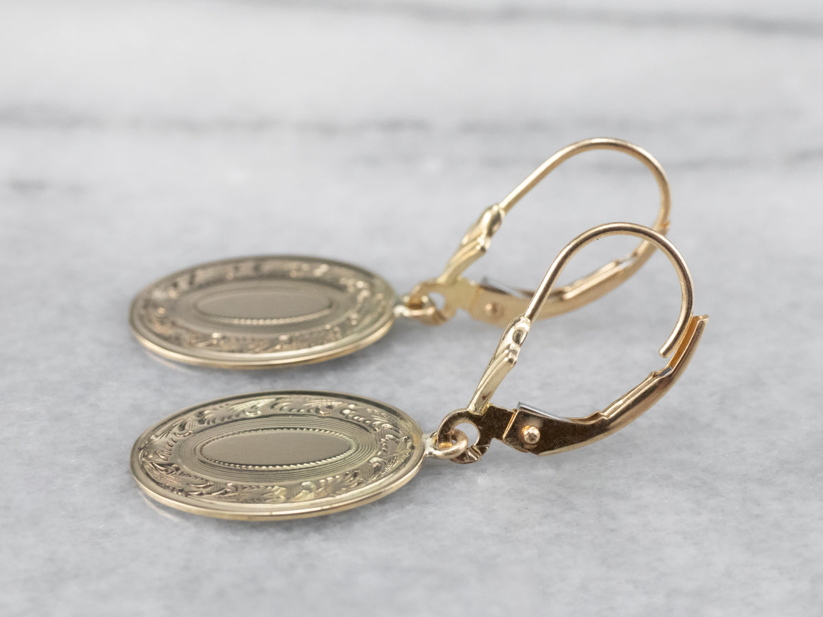 Upcycled Cufflink Drop Earrings