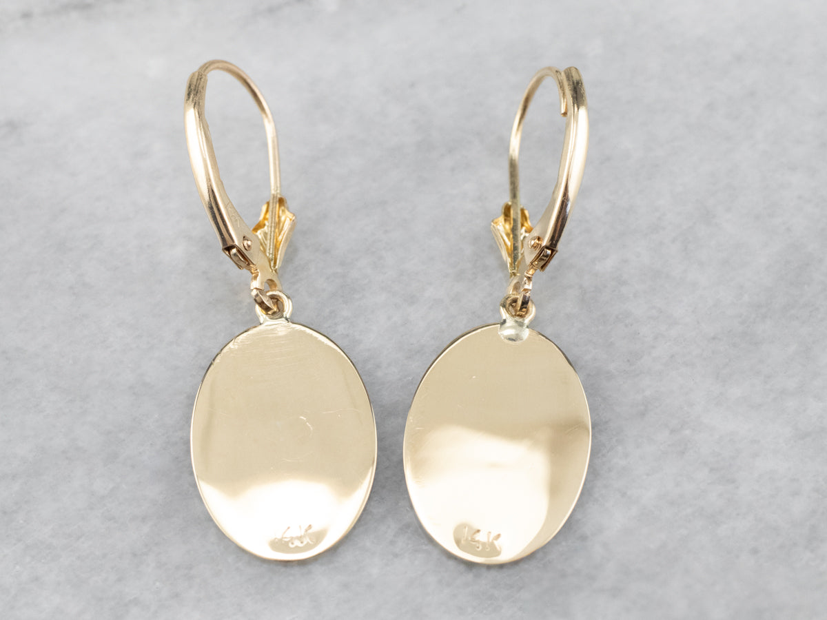 Upcycled Cufflink Drop Earrings