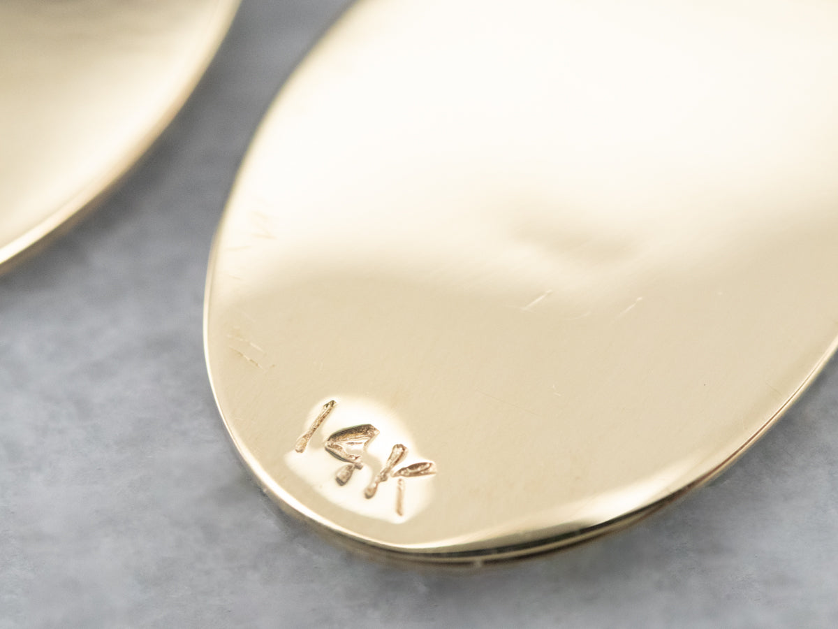 Upcycled Cufflink Drop Earrings