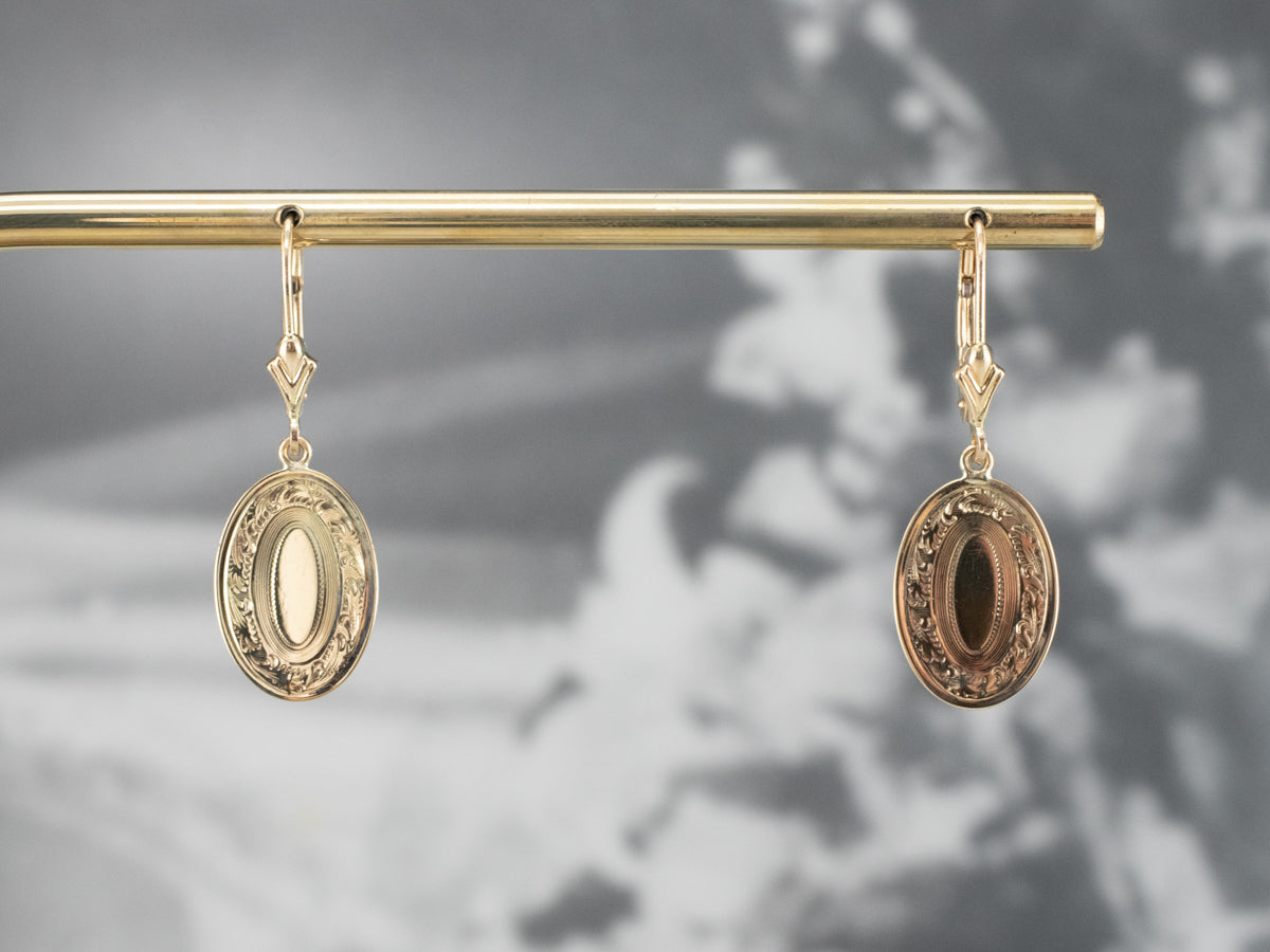 Upcycled Cufflink Drop Earrings