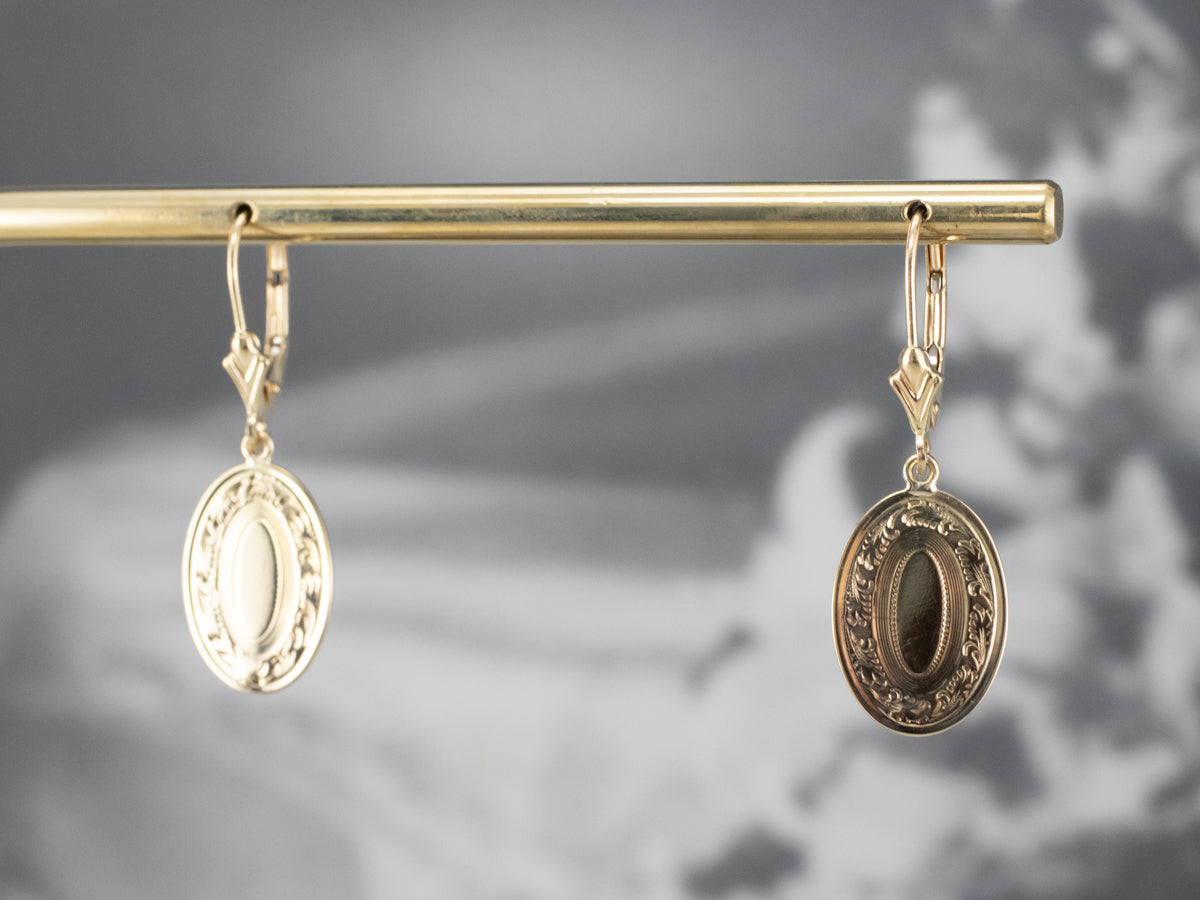 Upcycled Cufflink Drop Earrings