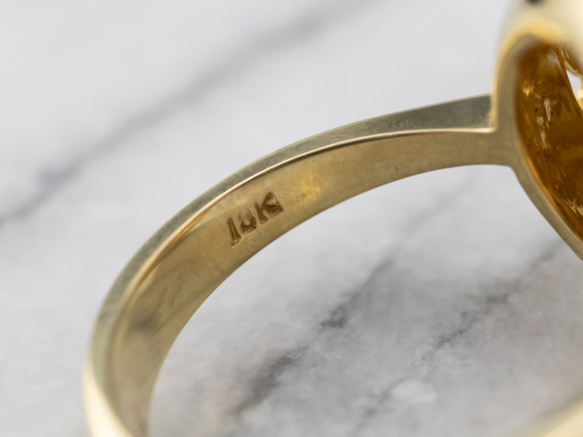 Mabe Pearl and Diamond Halo Cocktail Ring