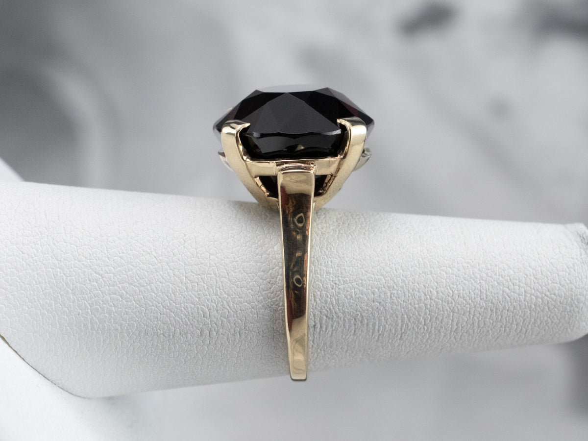 Gold Garnet Statement Ring