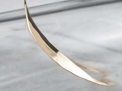 Modernist Hammered Gold Bangle Bracelet