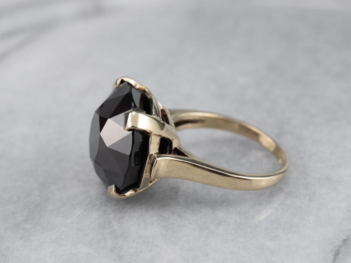 Gold Garnet Statement Ring