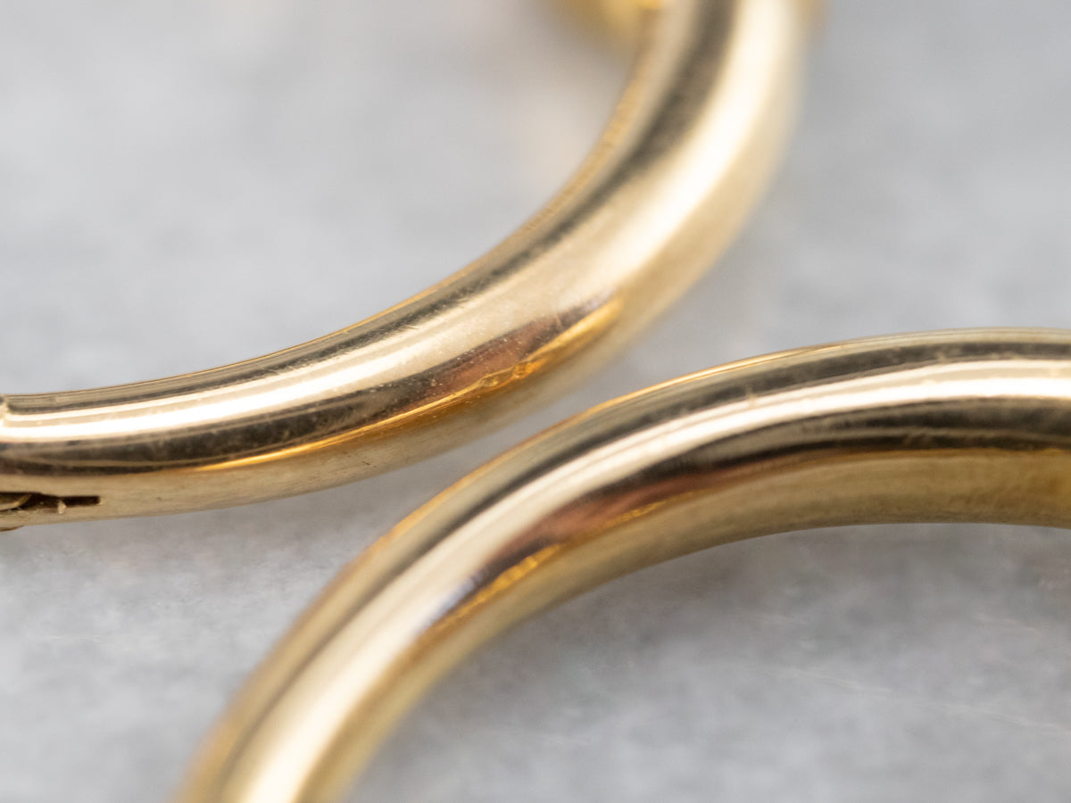 Ram's Head Gold Hoop Earrings