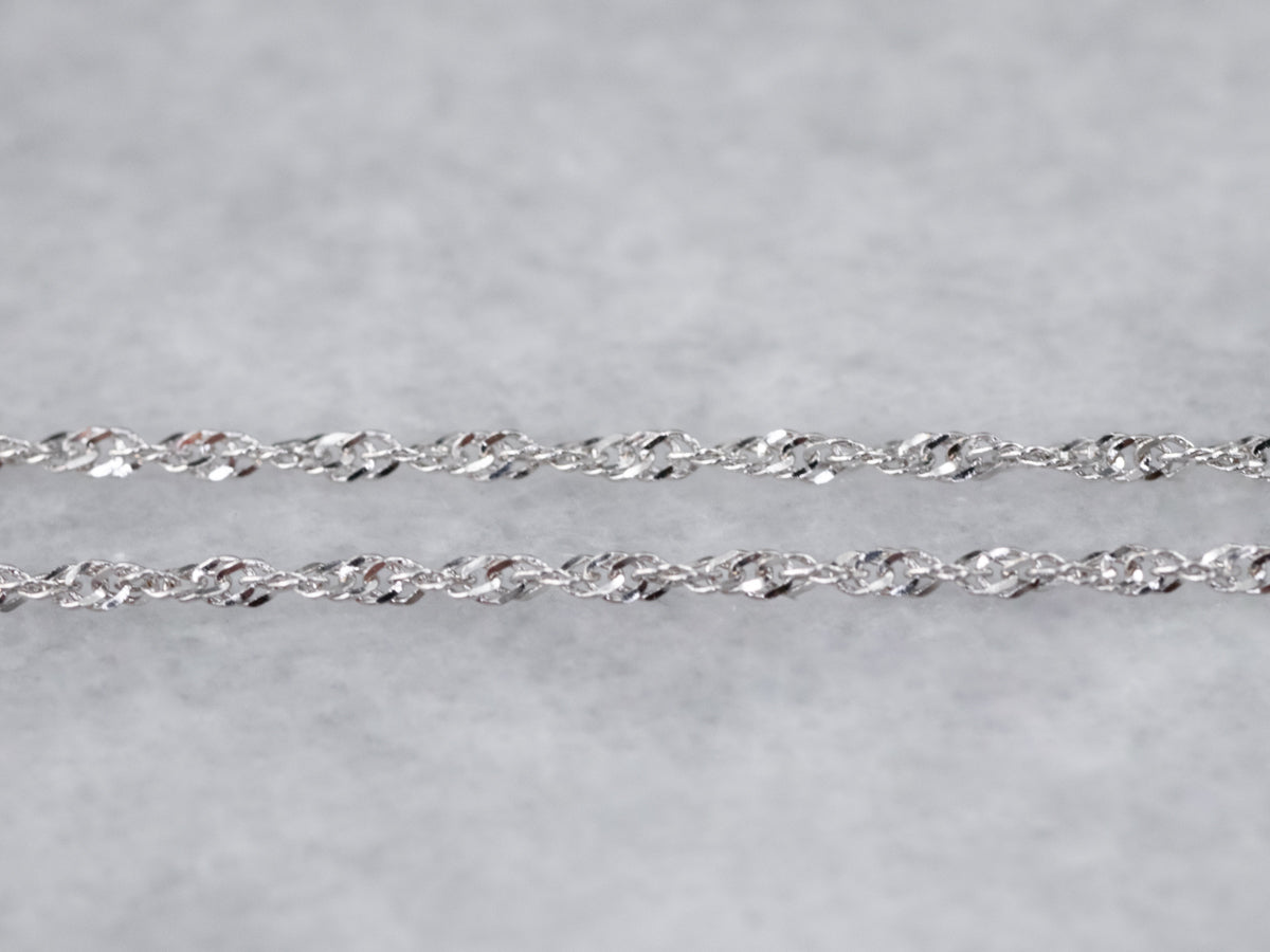 Diamond Heart Pendant White Gold Necklace