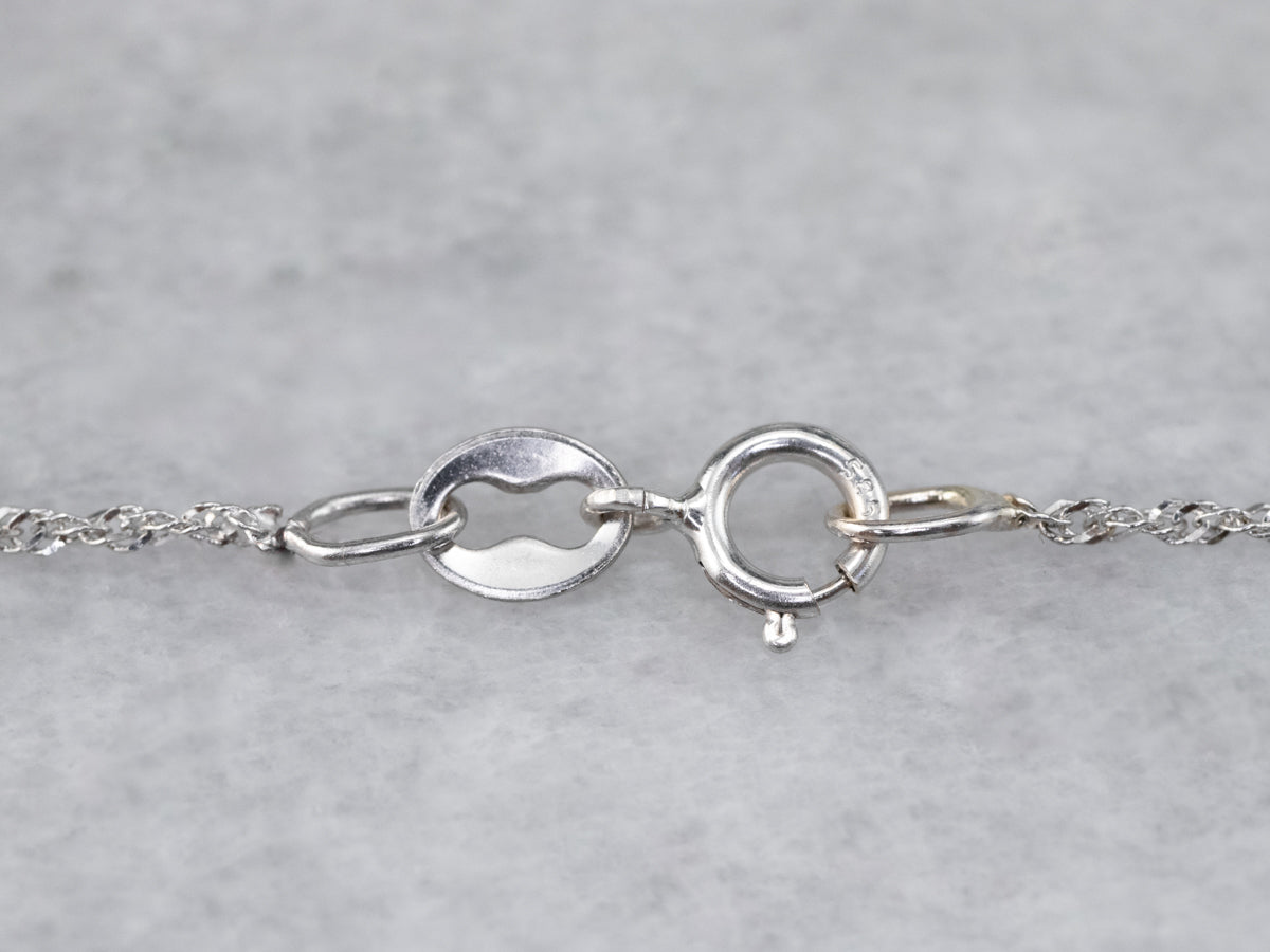 Diamond Heart Pendant White Gold Necklace