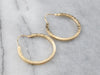 Patterned 18K Gold Hoop Earrings