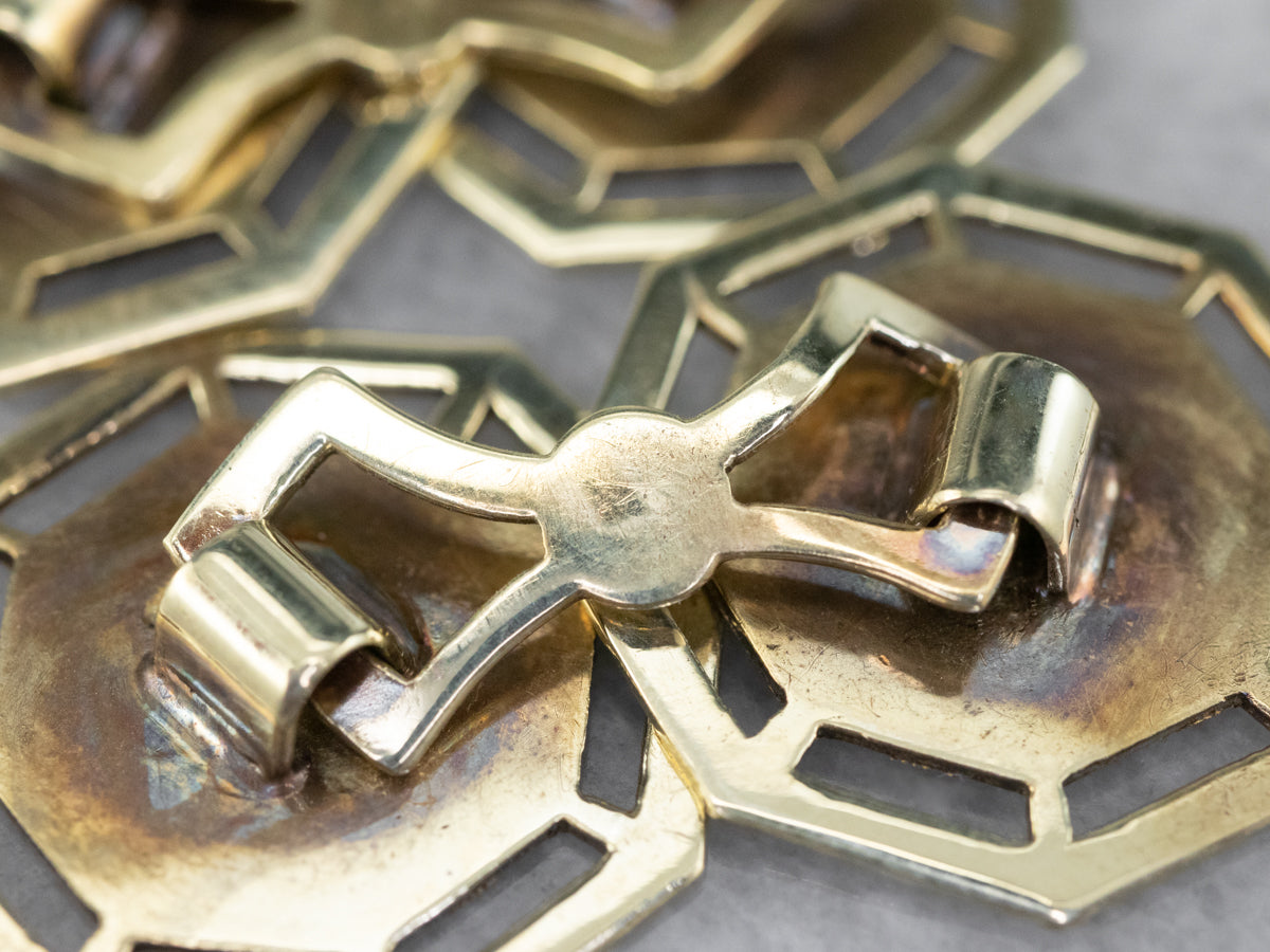 Vintage Etched Pinstriped Cufflinks