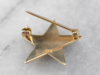 Textured Gold Star Pin