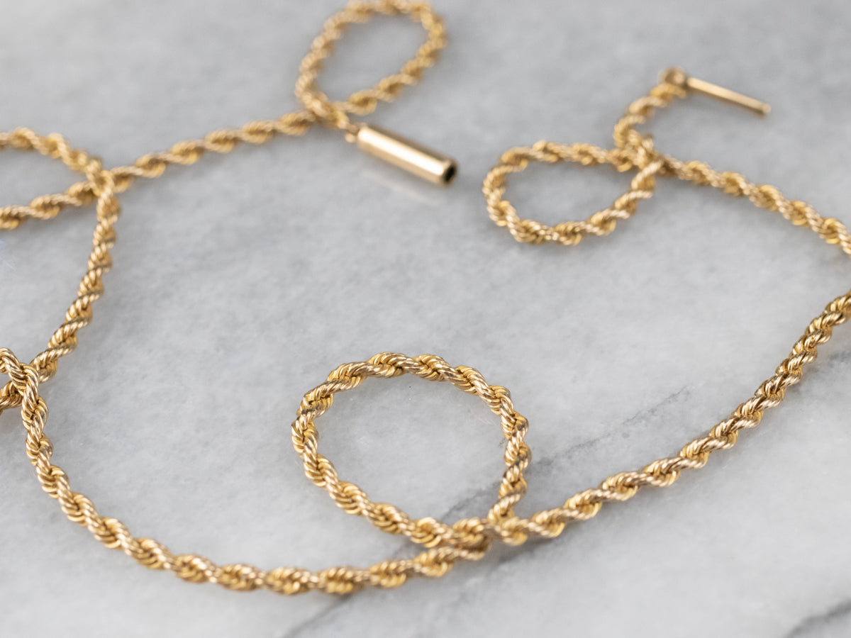 Yellow Gold Rope Twist Chain
