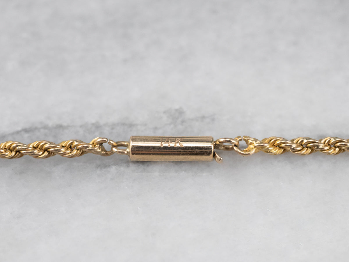 Yellow Gold Rope Twist Chain