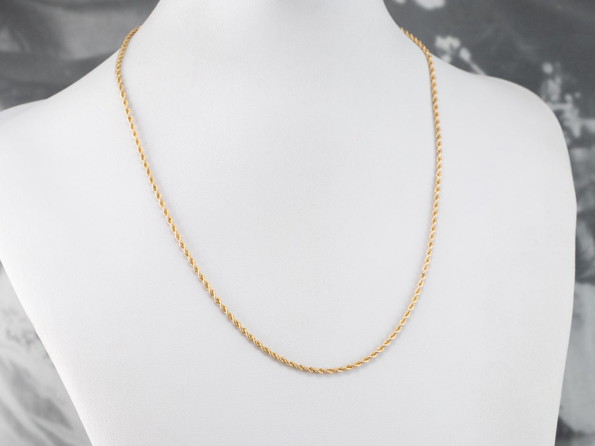 Yellow Gold Rope Twist Chain