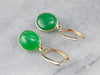 Green Dyed Quartzite Drop Earrings