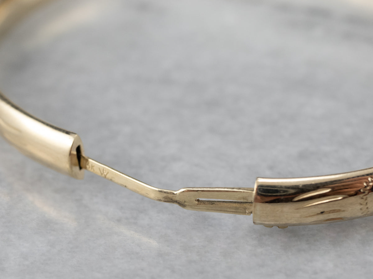 Vintage Yellow Gold Bangle Bracelet