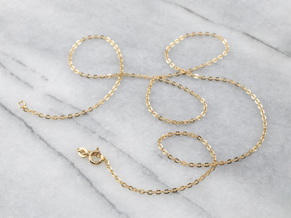 Cadena tipo cable de oro amarillo de 18 quilates