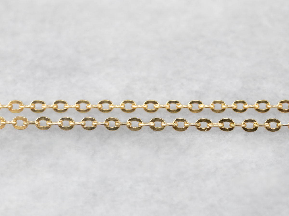 Cadena tipo cable de oro amarillo de 18 quilates