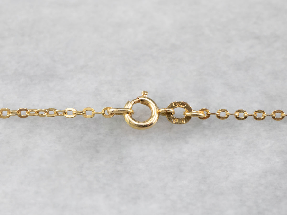 Cadena tipo cable de oro amarillo de 18 quilates