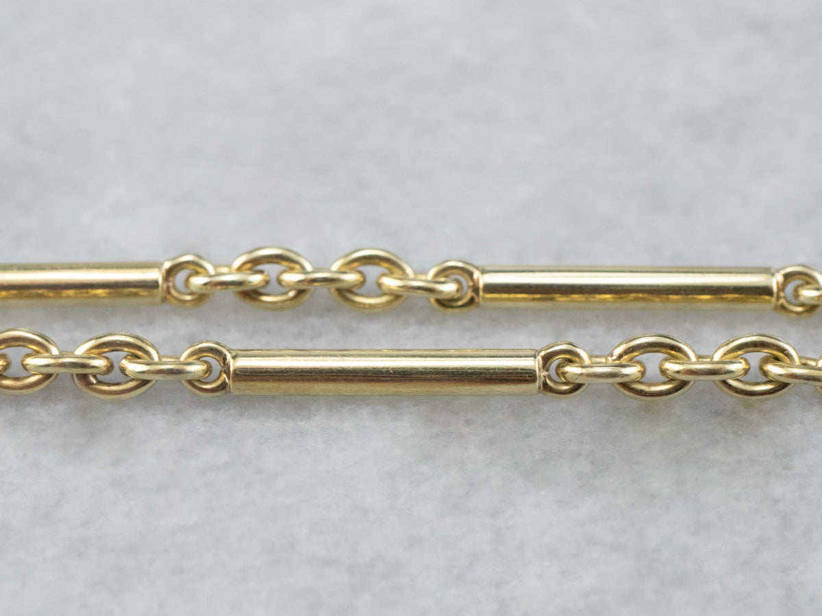 Vintage 18K Gold Watch Chain