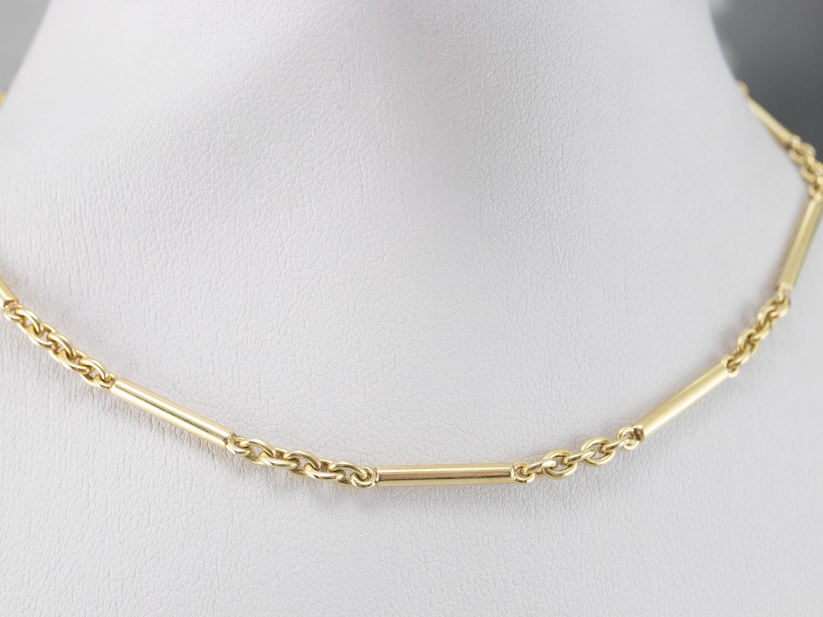 Vintage 18K Gold Watch Chain
