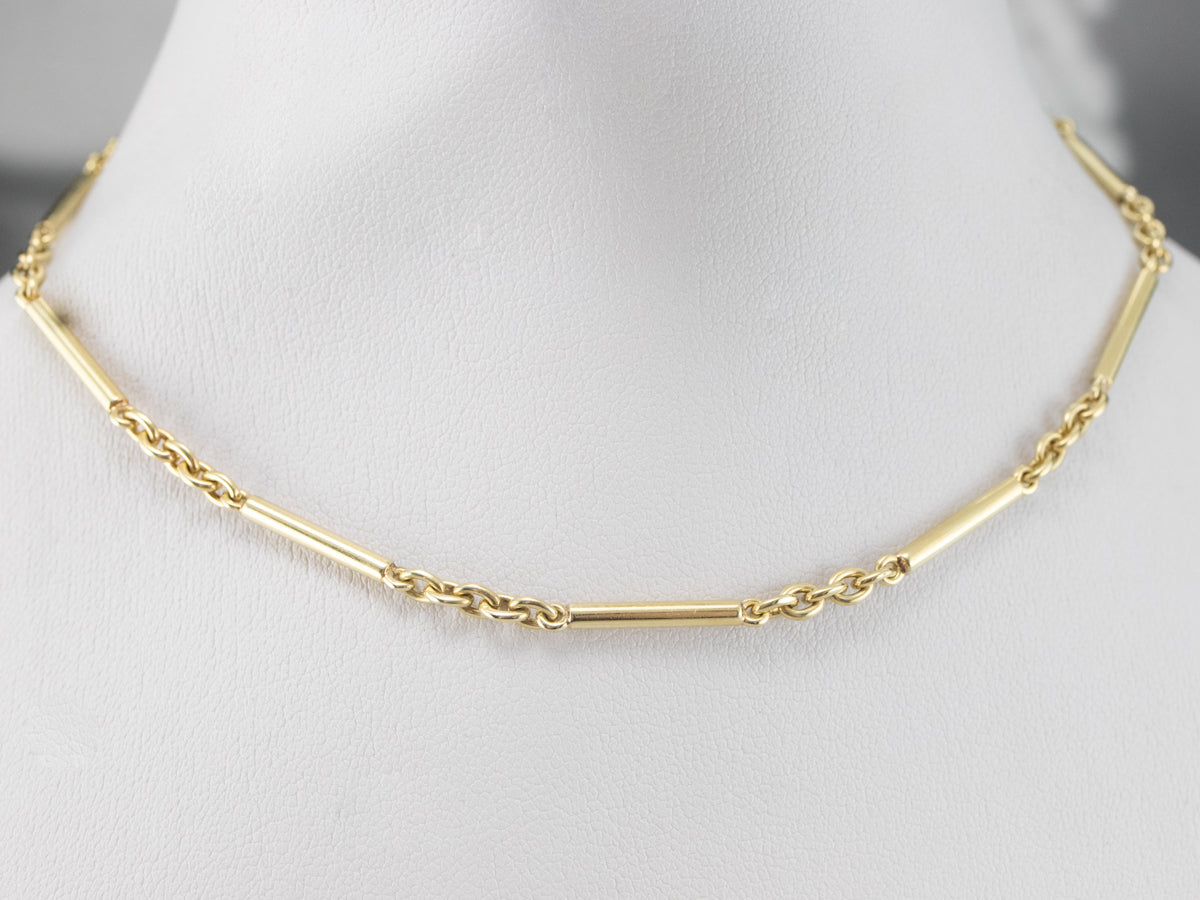 Vintage 18K Gold Watch Chain