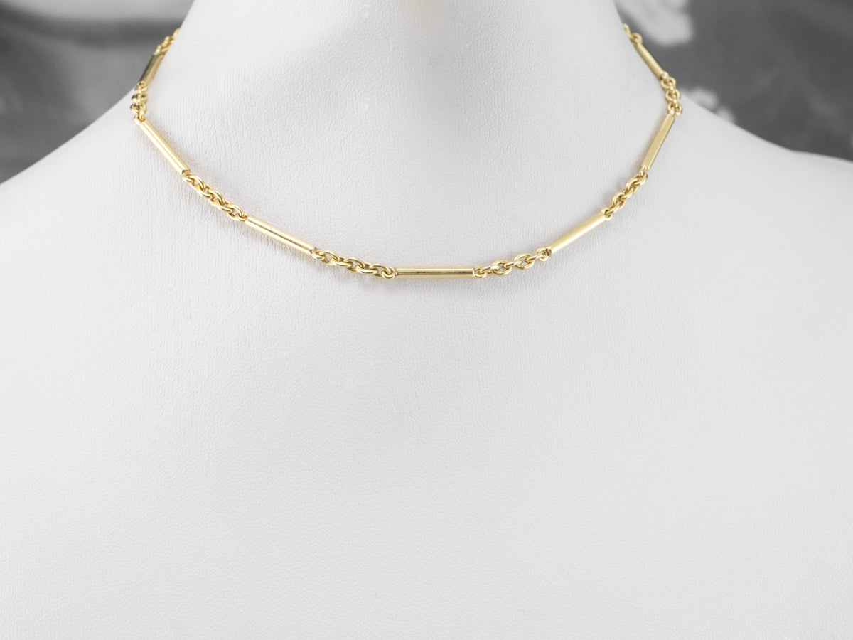 Vintage 18K Gold Watch Chain