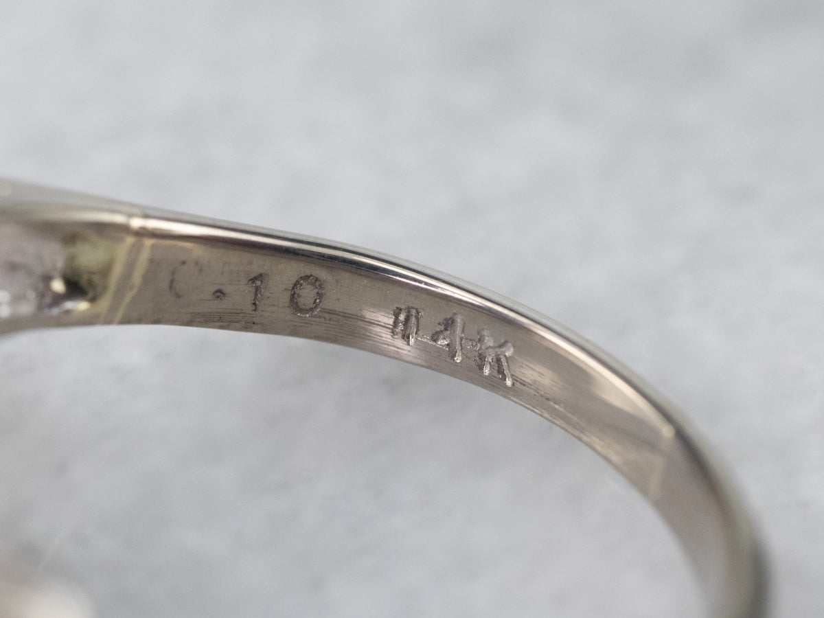 Sapphire Diamond White Gold Bypass Band