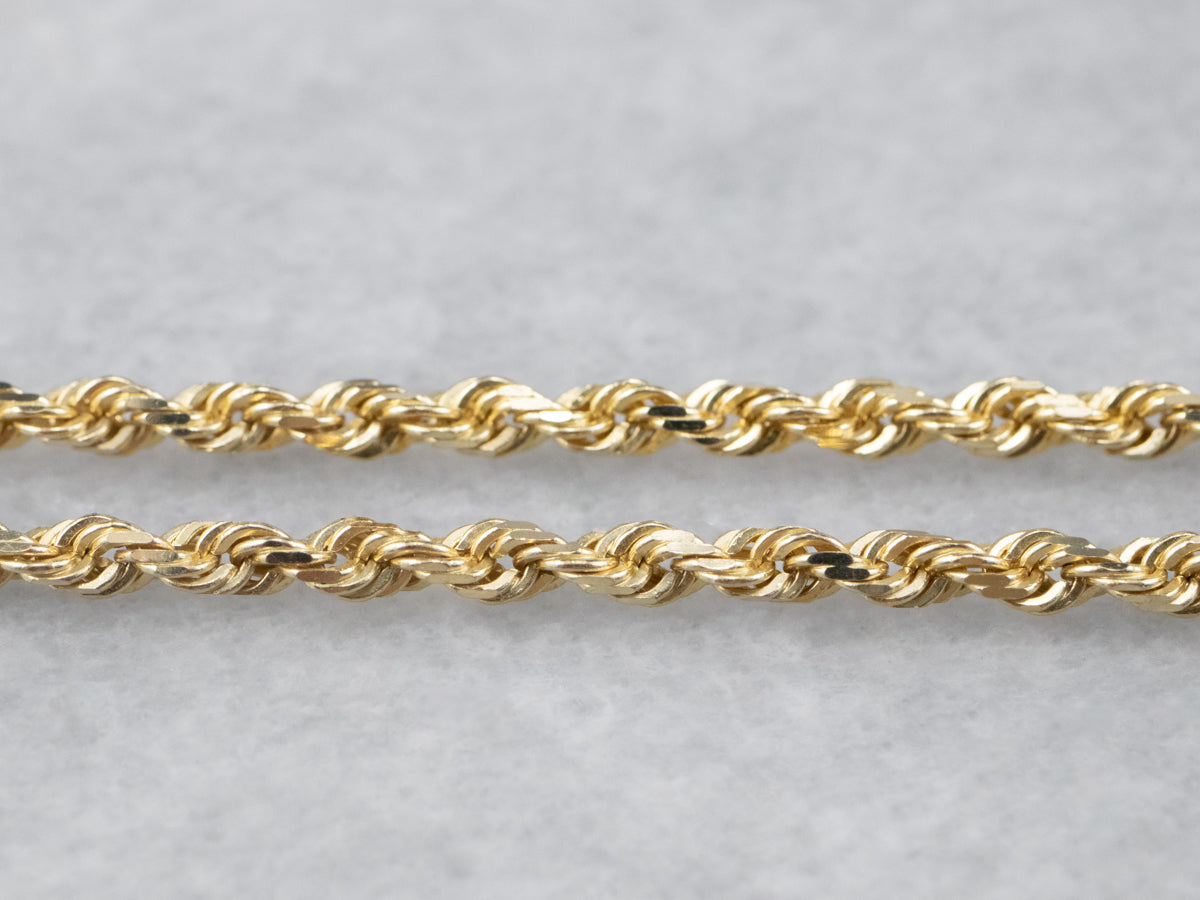 Yellow Gold Rope Twist Chain