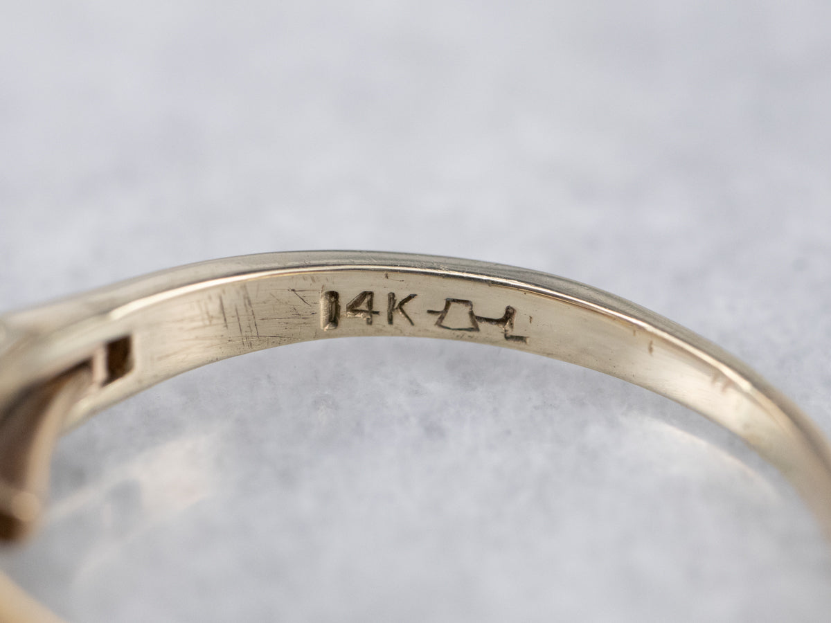 Banda de diamantes en oro de dos tonos