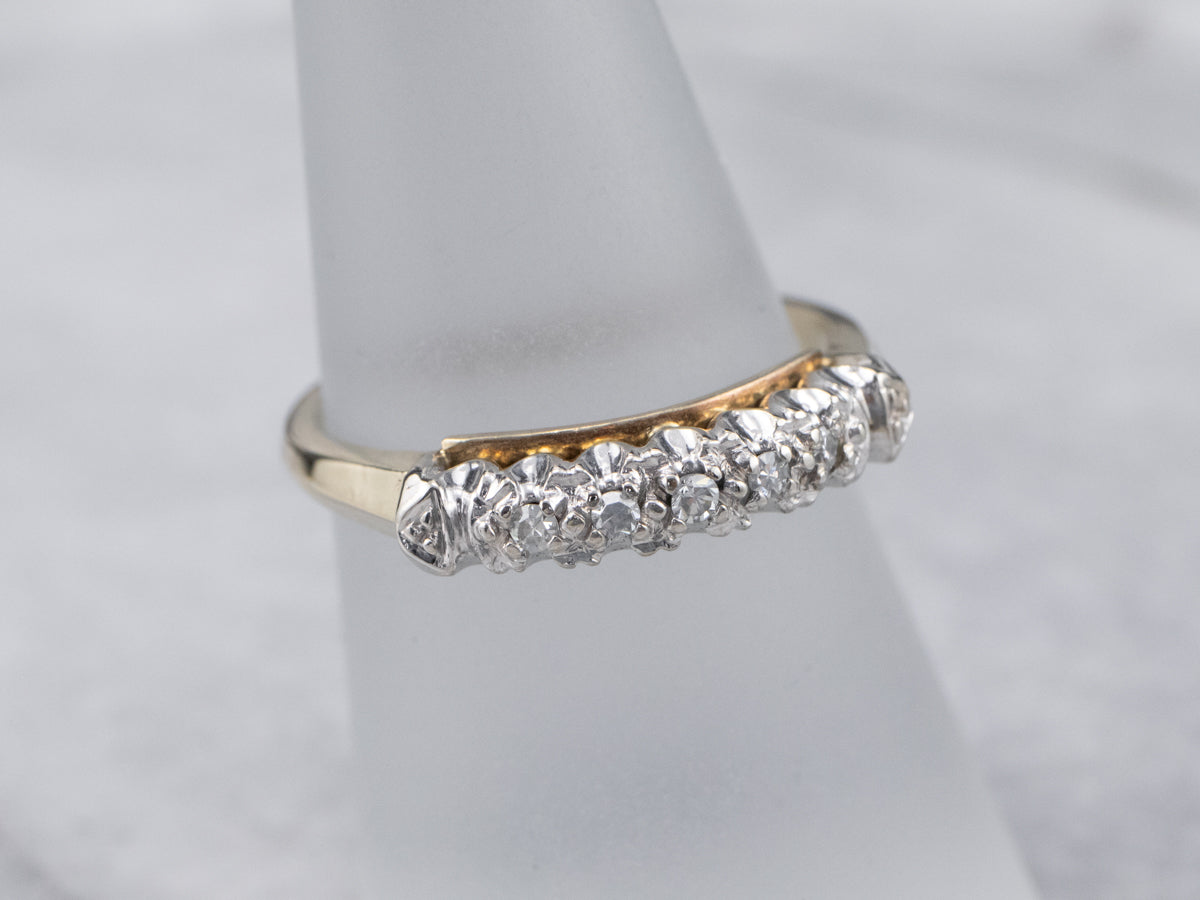 Banda de diamantes en oro de dos tonos