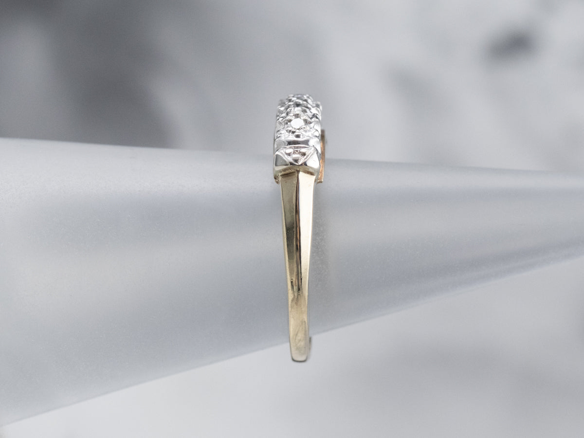 Banda de diamantes en oro de dos tonos