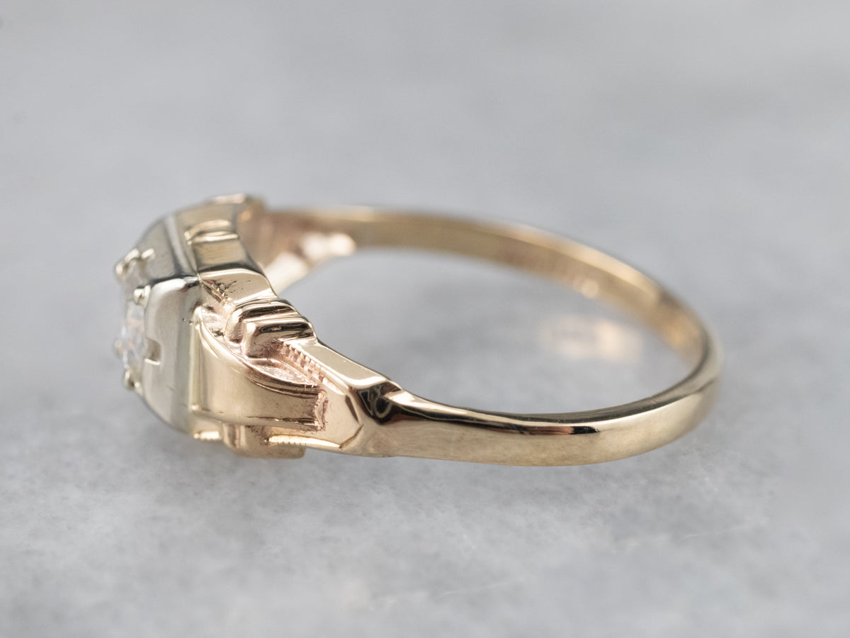 Illusion Head Diamond Solitaire Ring