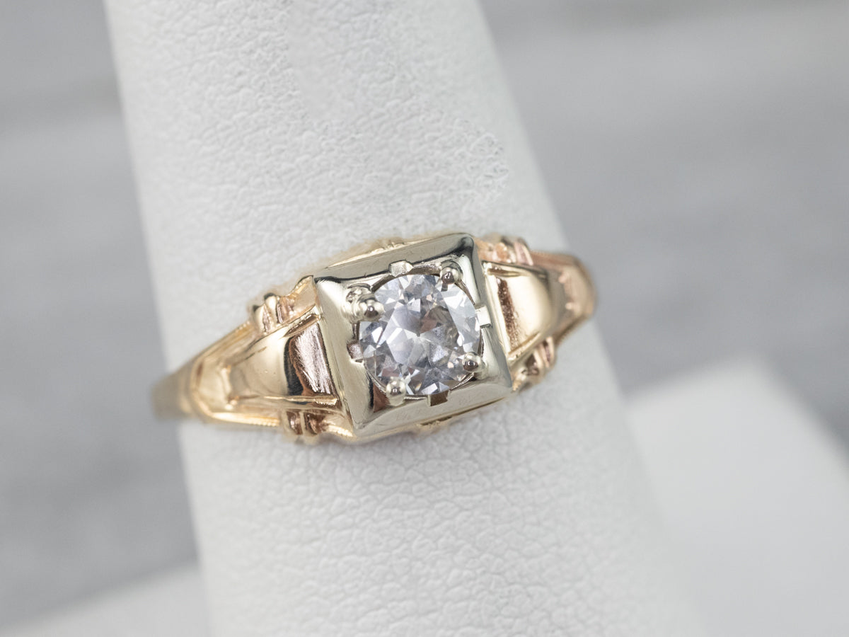 Illusion Head Diamond Solitaire Ring