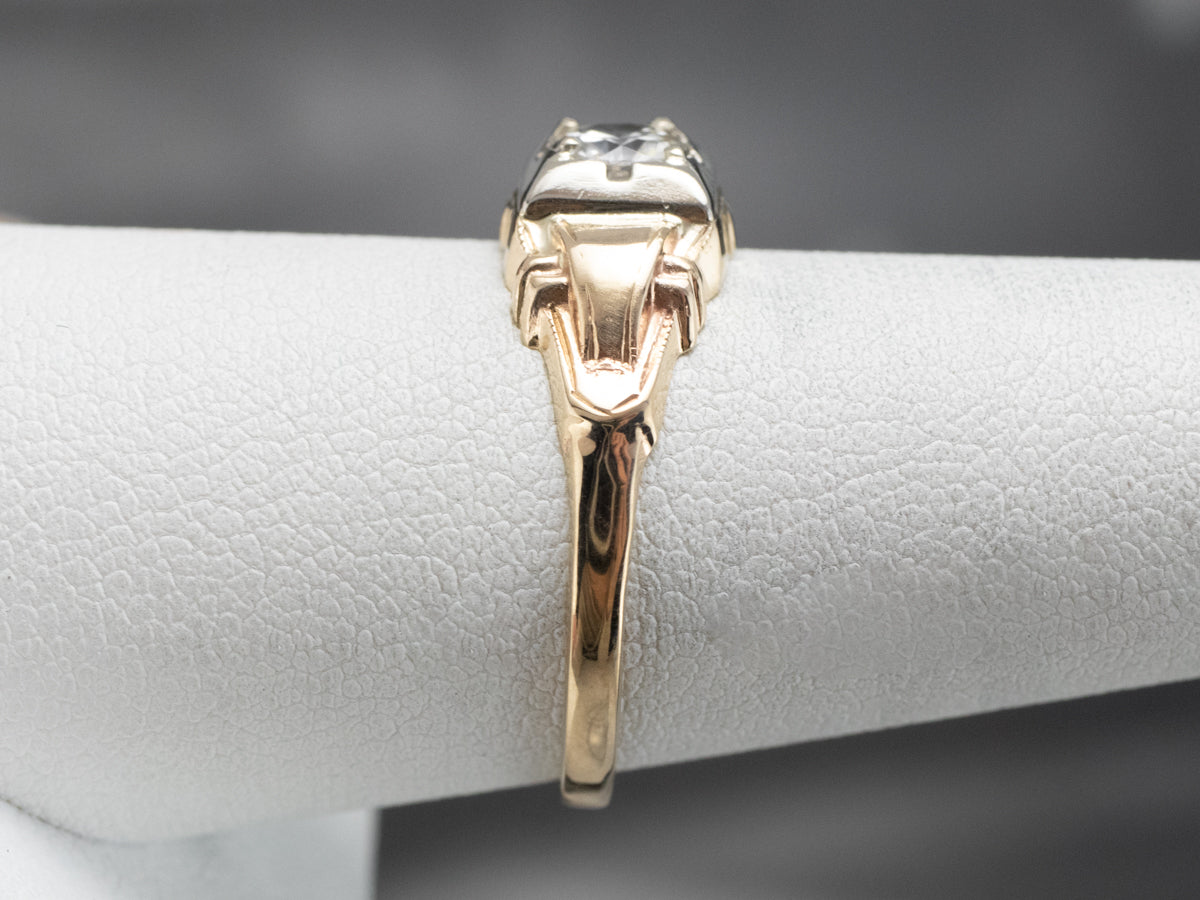 Illusion Head Diamond Solitaire Ring