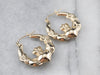 Gold Claddagh Hoop Earrings
