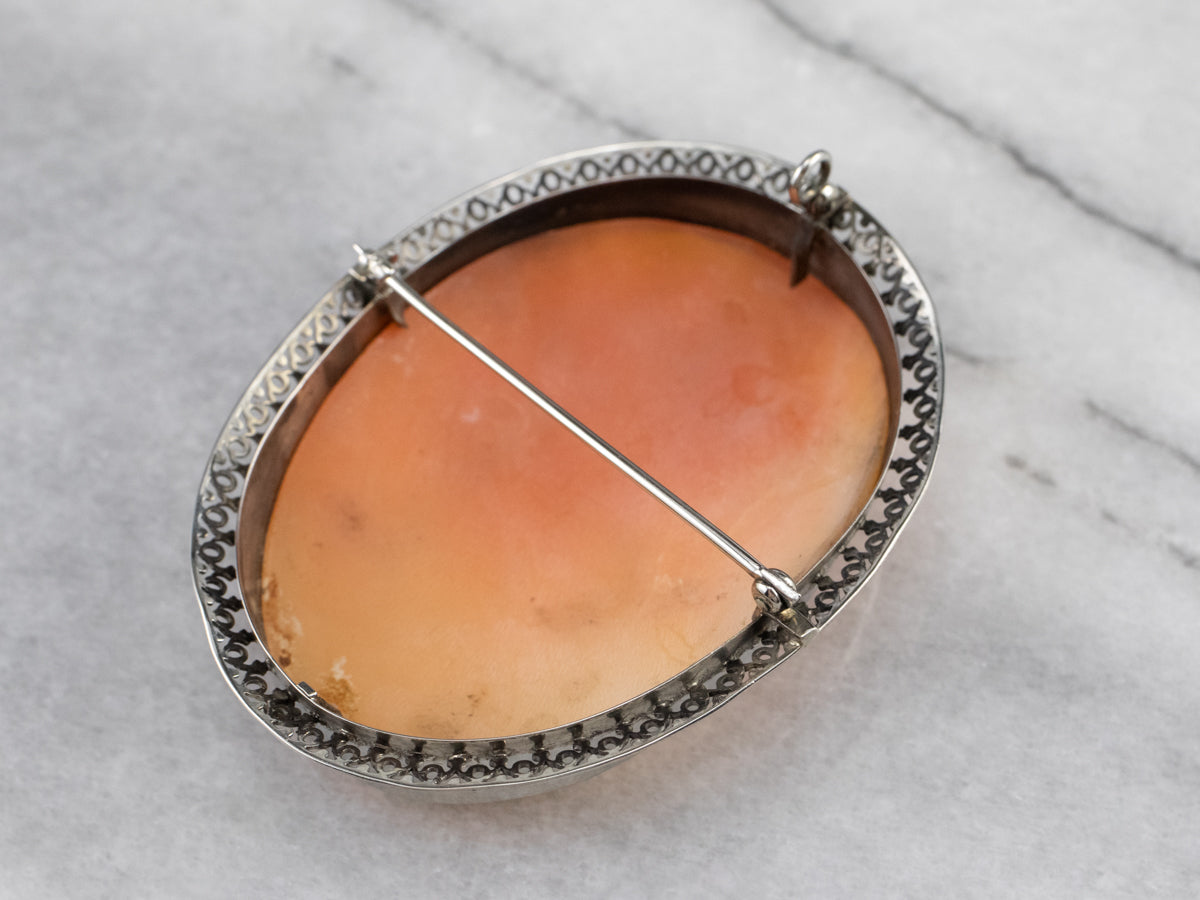 Cupid and Psyche Cameo Pin or Pendant